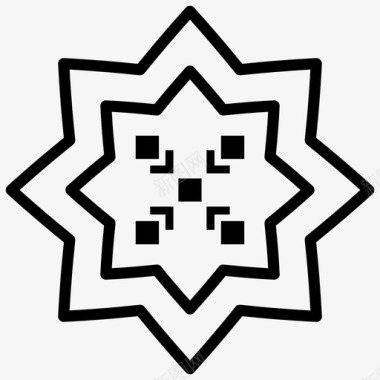 阿迪卡拉符号阿迪卡拉图案古代非洲图标