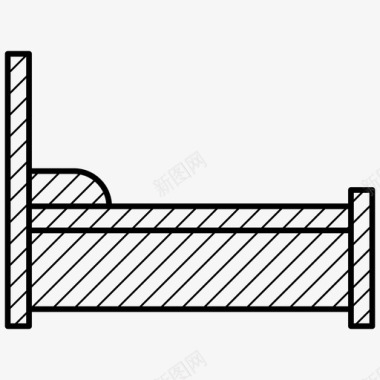 椰棕床垫床床垫家具图标