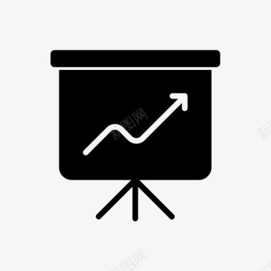 手拿着白板演示分析图表图标