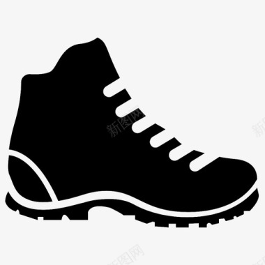 冬鞋子踝靴慢跑者图标