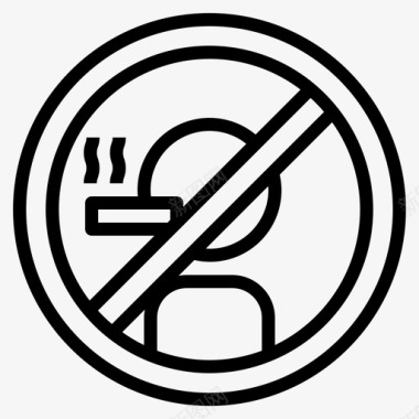 禁烟抽烟健身图标