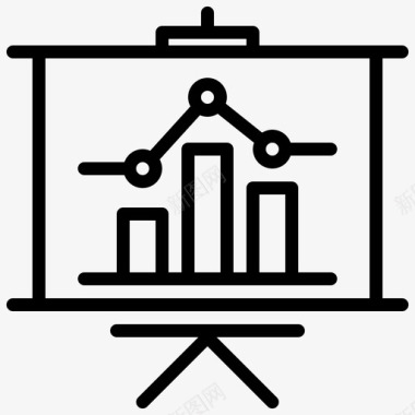 示文稿演示图业务报表图标