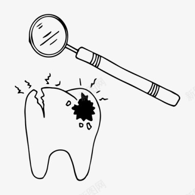牙齿治疗龋齿牙齿护理牙科图标