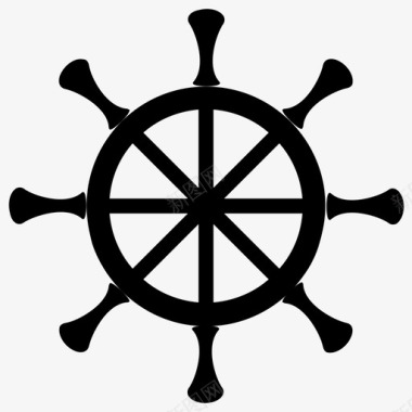 轮船舵驱动轮船舵图标