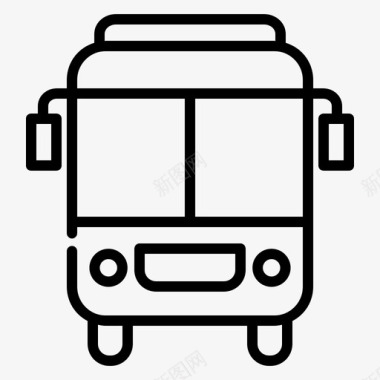 公共汽车小客车旅游者图标