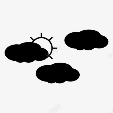 天气云多云自然图标
