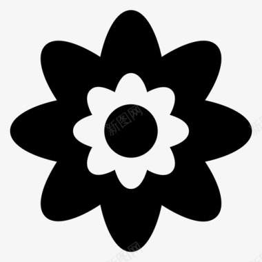 欧式花纹花装饰花花设计图标