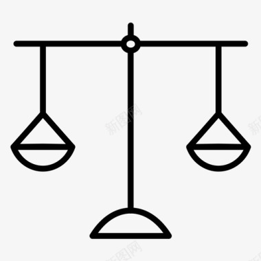 天平天秤座法庭司法图标