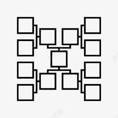 方形指环支架网络支架连接图标