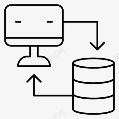 存储文件传输计算机数据库图标