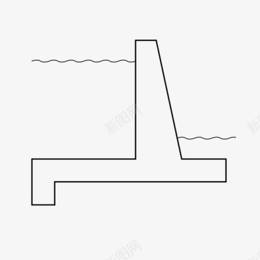 复合原液悬挑式挡土墙复合墙挡土墙图标