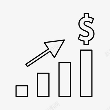 商业融资利润表收益增长图标