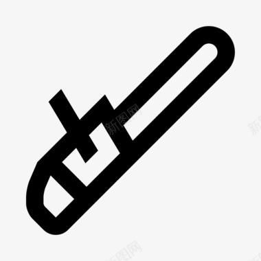 樵夫电锯建筑切割图标