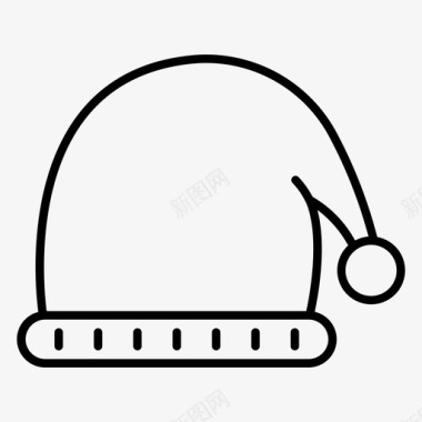 冬天的帽子帽子绒球帽图标