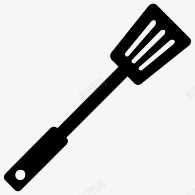 工具和用具开槽勺烹饪勺油炸工具图标
