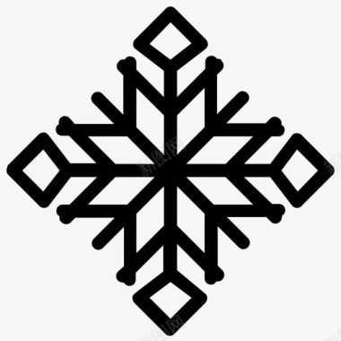 透明雪花创意雪花圣诞装饰雪花设计图标