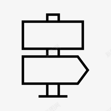 欧式标牌路标公告广告牌图标