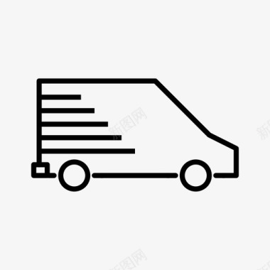 送货人送货车送货人物流图标