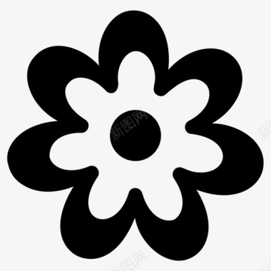花卉符号装饰花花卉设计图标