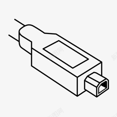 DVI端口usbb端口电缆连接图标