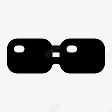 眼镜太阳镜黑色星期五字形图标