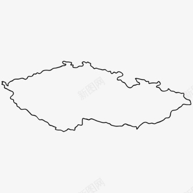 捷克共和国边界国家图标