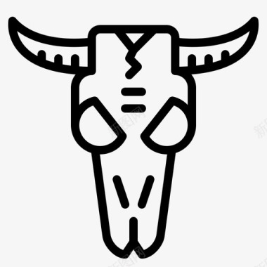 牛头骨装饰品动物图标
