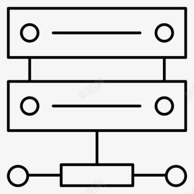 大型素材大型机数据中心数据库图标