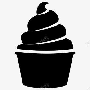 冰淇淋杯冰淇淋甜点冰淇淋杯图标