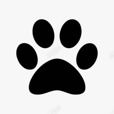 情侣的动物动物爪印猫狗图标