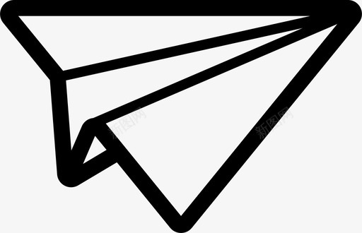 纸飞机旅行折纸图标