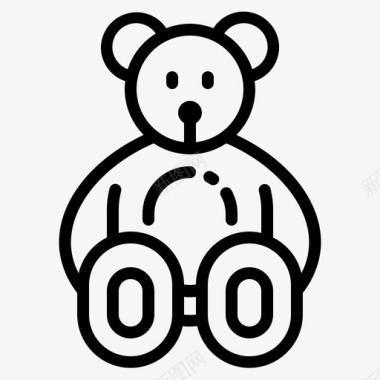 动物泰迪熊动物儿童图标