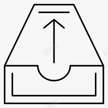 存储文件抽屉箭头文件柜图标