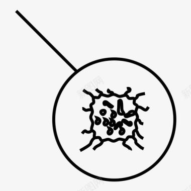感染抗菌消炎癌症癌细胞疾病图标