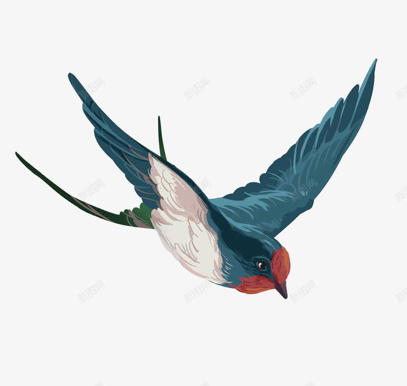 春天清明节展翅飞燕png免抠素材_88icon https://88icon.com 春天 清明节 展翅 飞燕