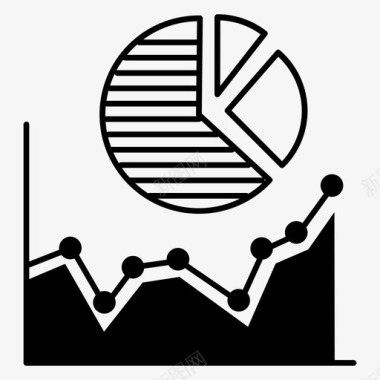 黑色信息图表业务财务增长图标