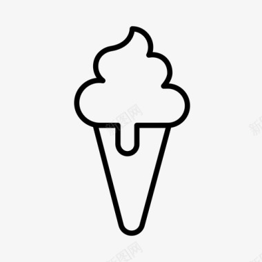 软装摆设冰淇淋筒甜点食物图标
