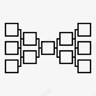 方形指环支架网络支架连接图标