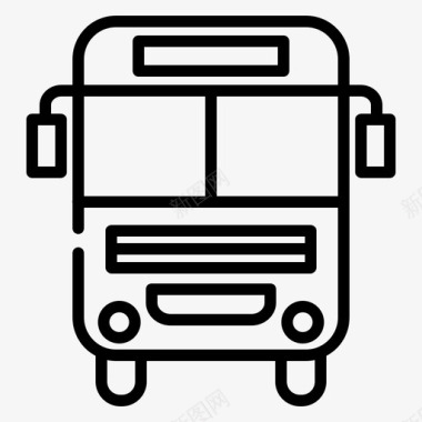 公共汽车小客车旅游者图标