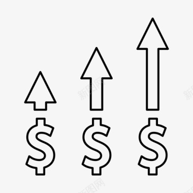 商业融资利润公司收益增长图标