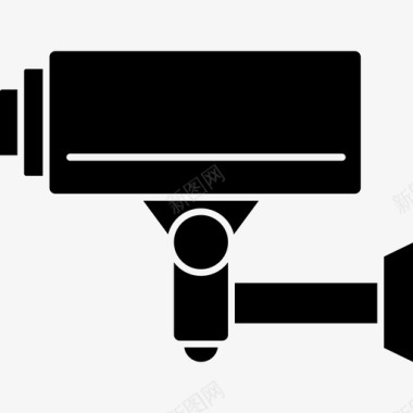 电视雪花视频闭路电视摄像机安全安保图标