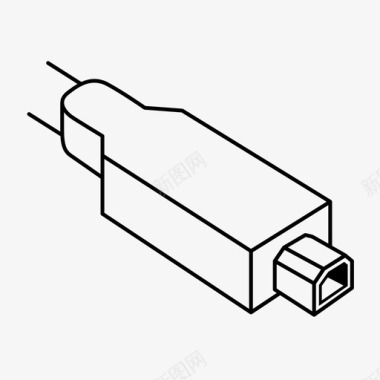 终端usbb端口电缆连接图标