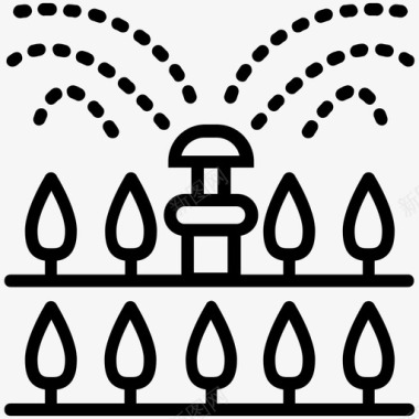 洒水器花园洒水器滴灌灌溉系统图标