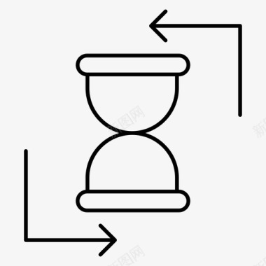 素材沙漏沙漏截止日期重新装载图标