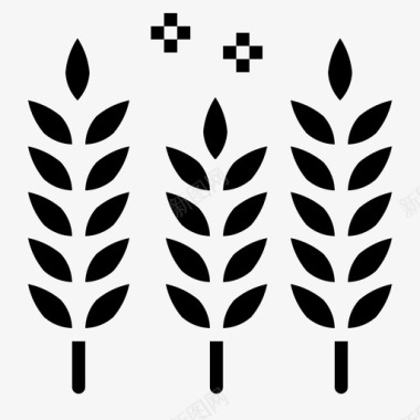 小麦粮食谷物图标