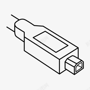 PCIE插槽usbb端口电缆连接图标