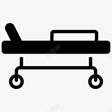 医疗垃圾通道担架病床医疗垃圾图标