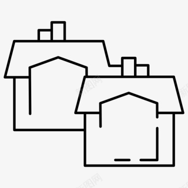 房地产房子环境图标