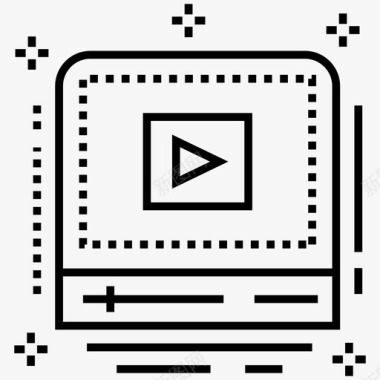 在线视频笔记本电脑视频直播视频图标