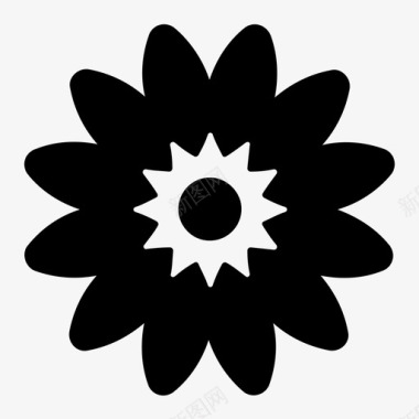 按钮装饰图案花卉画装饰花花卉设计图标